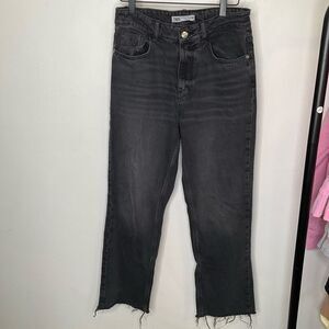 Zara High Waist Straight Jeans